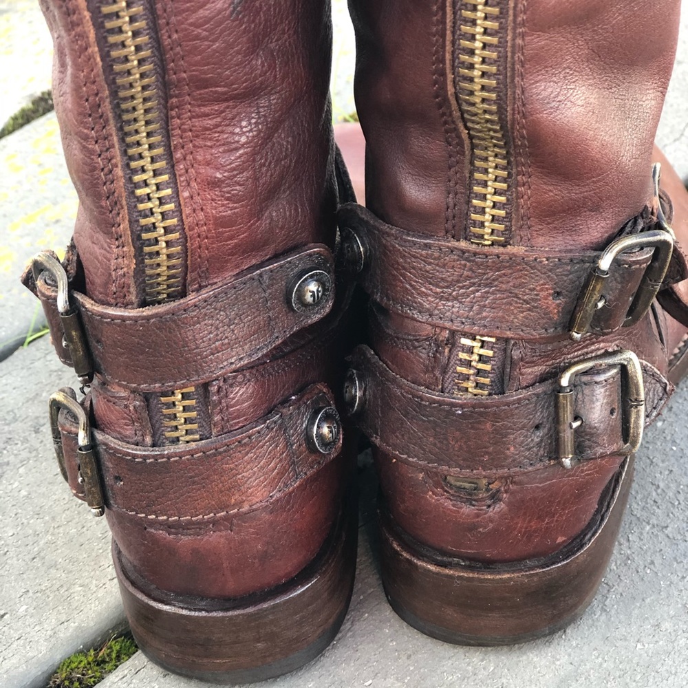 Frye Veronica back zip knee high boots 8